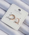 Shoecide Xuping Rose Renk Zirkon Taşlı Ay Model Earcuff Küpe