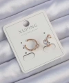 Shoecide Xuping Rose Renk Zirkon Taşlı Yıldız Model Earcuff Küpe