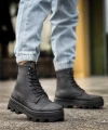 Shoecide Yüksek Taban Ayakkabı B-023 Siyah (siyah Taban)