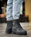 Shoecide Yüksek Taban Ayakkabı B-023 Siyah (siyah Taban)