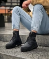 Shoecide Yüksek Taban Ayakkabı B-023 Siyah (siyah Taban)