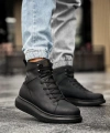 Shoecide Yüksek Taban Ayakkabı B-080 Siyah (siyah Taban)