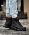 Shoecide Yüksek Taban Ayakkabı B-080 Siyah (siyah Taban)