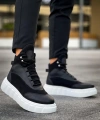 Shoecide Yüksek Taban Bot 104 Siyah (beyaz Taban)