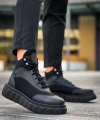 Shoecide Yüksek Taban Bot 104 Siyah (siyah Taban)