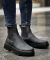 Shoecide Yüksek Taban Chelsea Bot 113 Siyah (siyah Taban)