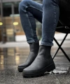Shoecide Yüksek Taban Chelsea Bot 113 Siyah (siyah Taban)