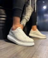 Shoecide Yüksek Taban Günlük Ayakkabı 044 Beyaz (desenli)