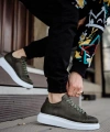Shoecide Yüksek Taban Günlük Ayakkabı 044 Haki