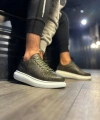 Shoecide Yüksek Taban Günlük Ayakkabı 044 Haki (desenli)