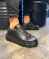Shoecide Yüksek Taban Günlük  Ayakkabı 144  Siyah (siyah Taban)