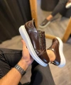 Shoecide Yüksek Taban Günlük Ayakkabı 555 Parlak Kahverengi