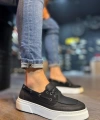 Shoecide Yüksek Taban Günlük Ayakkabı 700 Siyah (beyaz Taban)