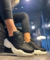 Shoecide Yüksek Taban Günlük Ayakkabı N75 Siyah (beyaz Taban)