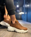 Shoecide Yüksek Taban Günlük Ayakkabı N75 Taba