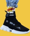 Shoecide Zr-x700 Bağcıklı Tasarım Tarz Taban Şerit Detaylı Siyah Renk Erkek Spor Bot