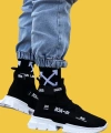Shoecide Zr-x700 Bağcıklı Tasarım Tarz Taban Şerit Detaylı Siyah Renk Erkek Spor Bot