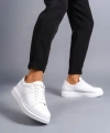 Swo151 Boost Bağcıklı Cilt Erkek Günlük Sneaker Ayakkabı Cbt - Beyaz