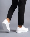 Swo151 Boost Bağcıklı Cilt Erkek Günlük Sneaker Ayakkabı Cbt - Beyaz