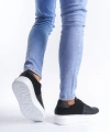 Swo151 Boost Bağcıklı Cilt Süet Erkek Günlük Sneaker Ayakkabı Csbt - Siyah