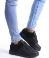 Swo151 Boost Bağcıklı Cilt Süet Erkek Günlük Sneaker Ayakkabı Csst - Siyah