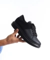 Swo151 Boost Bağcıklı Cilt Süet Erkek Günlük Sneaker Ayakkabı Csst - Siyah