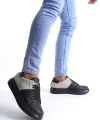 Swo151 Boost Bağcıklı Cilt Süet Erkek Günlük Sneaker Ayakkabı Csst - Siyah/gri