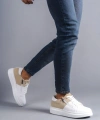Swo155 Warrior Bağcıklı Ve Fermuarlı Cilt Süet Erkek Günlük Sneaker Ayakkabı Csbt - Beyaz/krem