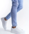 Swo165 Elite Bağcıklı Cilt Erkek Günlük Sneaker Ayakkabı Cbt - Beyaz