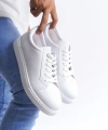 Swo165 Elite Bağcıklı Cilt Erkek Günlük Sneaker Ayakkabı Cbt - Beyaz