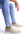 Swo165 Elite Bağcıklı Süet Erkek Günlük Sneaker Ayakkabı Sbt - Krem