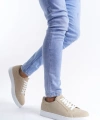Swo165 Elite Bağcıklı Süet Erkek Günlük Sneaker Ayakkabı Sbt - Krem