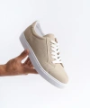 Swo165 Elite Bağcıklı Süet Erkek Günlük Sneaker Ayakkabı Sbt - Krem