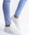 Swo166 Prestige Bağcıklı Cilt Kapitone Desenli Erkek Günlük Sneaker Ayakkabı Cbt - Beyaz