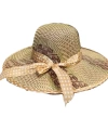 Turuncu Puantiye Tasarımlı Kadın Hasır Şapka