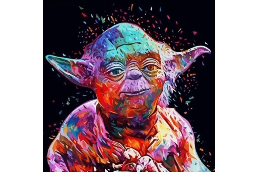 Starwars Yoda Sayılarla Boyama Seti Kasnaklı