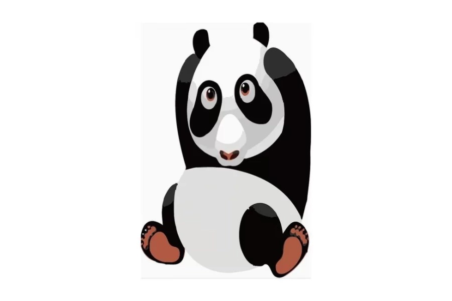 Uykulu Panda Sayılarla Boyama Seti Kasnaklı