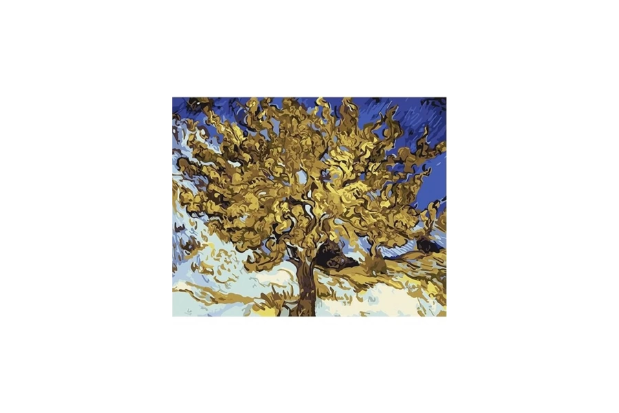 Van Gogh Ağaç Sayılarla Boyama Seti Kasnaklı