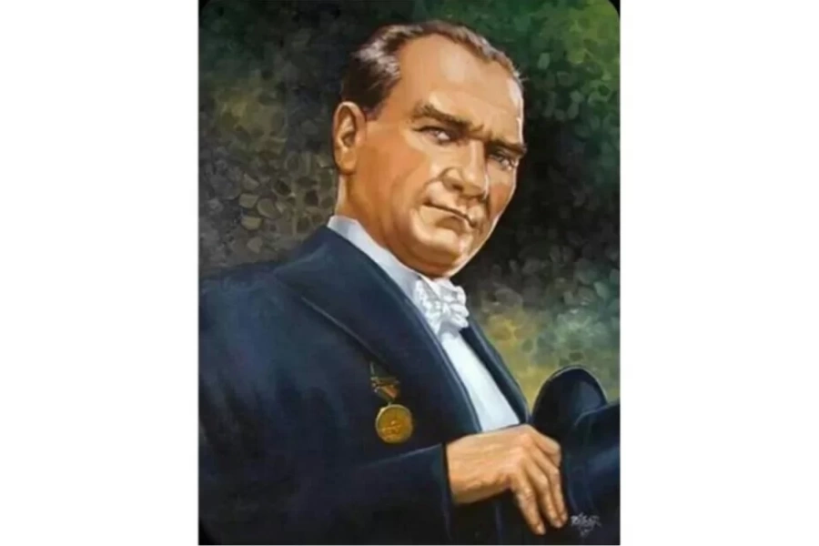 Atatürk Porte Sayılarla Boyama Seti Rulo ( Kasnaksızdır)