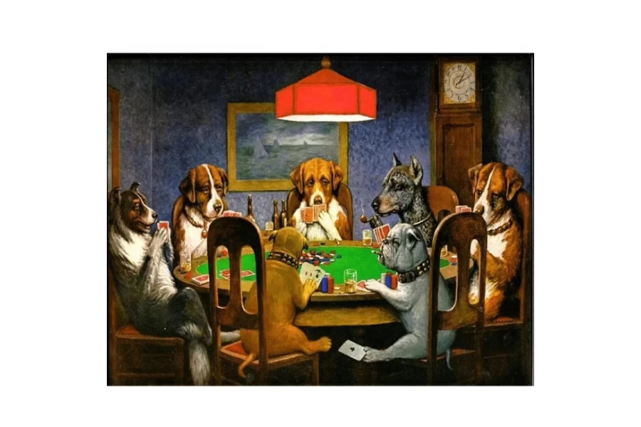 Dog Poker Sayılarla Boyama Seti Rulo ( Kasnaksızdır)