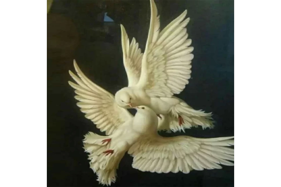 Güvercinlerin Aşkı Sayılarla Boyama Seti Rulo ( Kasnaksızdır)