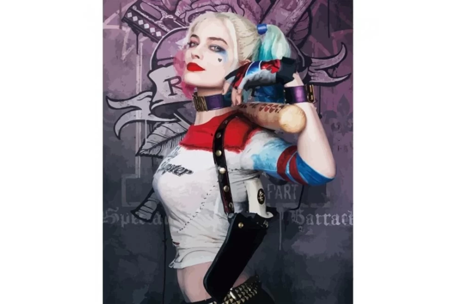 Harley Quinn 2 Sayılarla Boyama Seti Rulo ( Kasnaksızdır)