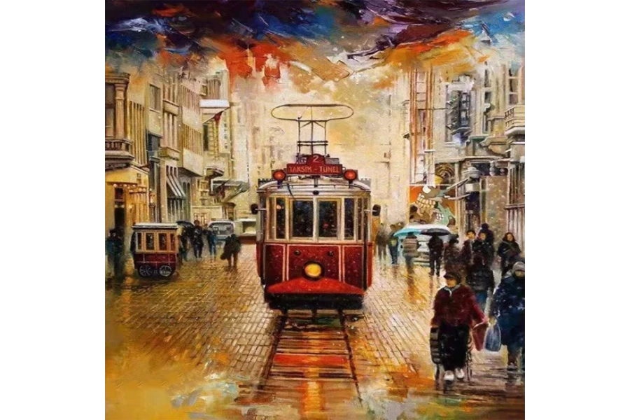 İstiklalde Kış Sayılarla Boyama Seti Rulo ( Kasnaksızdır)