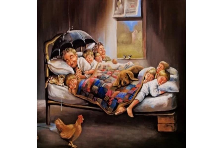 Mutlu Aile Sayılarla Boyama Seti Rulo ( Kasnaksızdır)