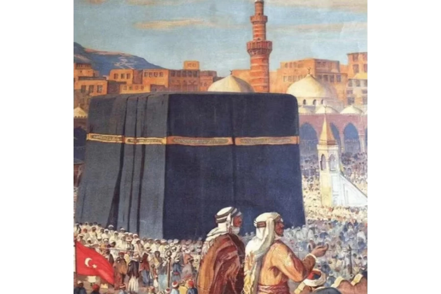Osmanlı Dönemi Kabe Sayılarla Boyama Seti Rulo ( Kasnaksızdır)