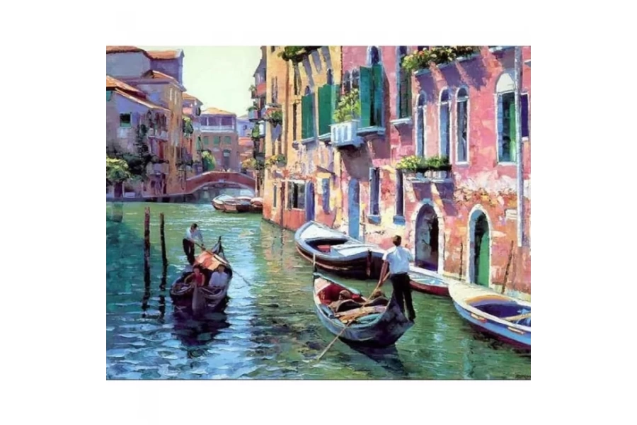 Venedik Kanal Gezisi Sayılarla Boyama Seti Rulo ( Kasnaksızdır)