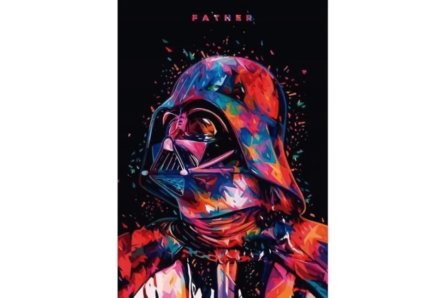Starwars Darth Vader Sayılarla Boyama Seti Rulo Duvar Sticker