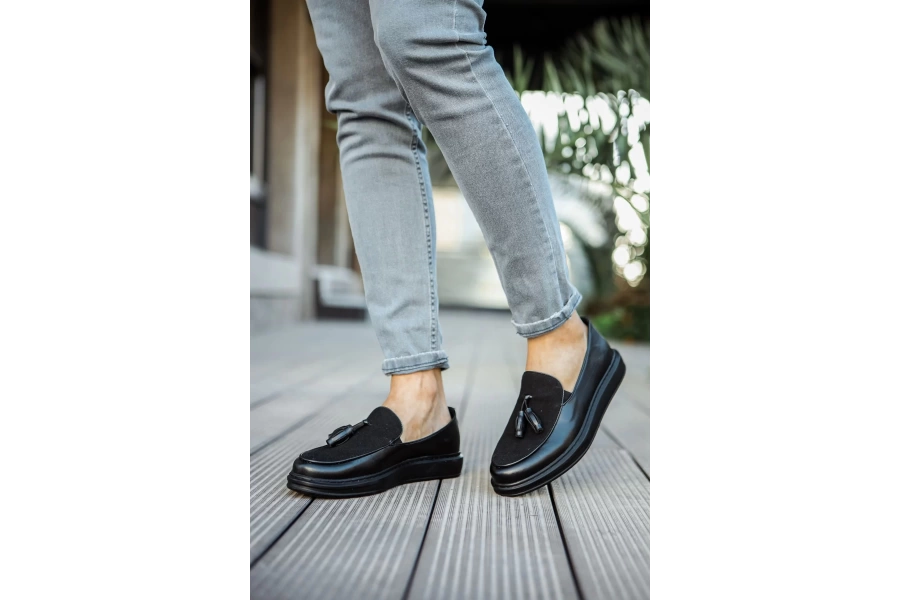 CH002 CST Loafer Pelle Erkek Ayakkabı SIYAH