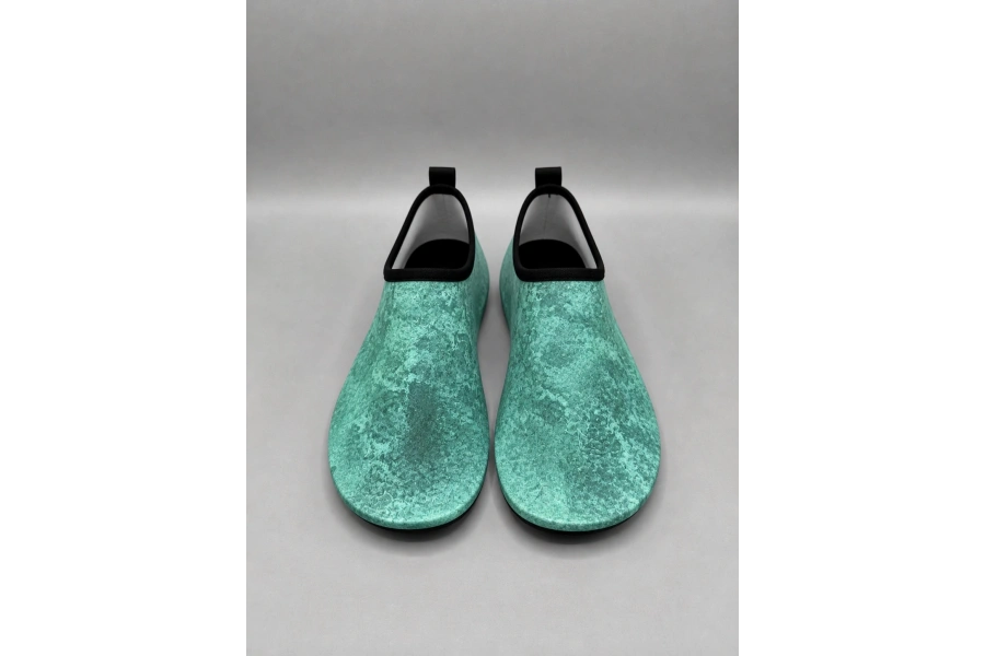 Shoecide Yeşil Dalga Desen Kadın Deniz Ayakkabısı – Hafif, Kaydırmaz, Hızlı Kuruyan Aqua Shoes