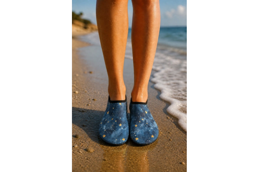 Shoecide Yıldız Desenli Kadın Deniz Ayakkabısı – Hafif, Kaydırmaz, Hızlı Kuruyan Aqua Shoes